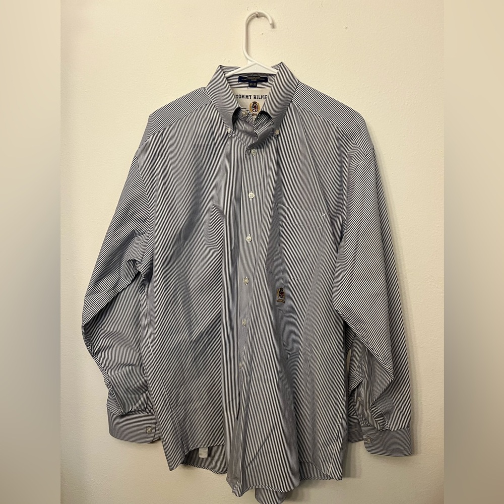 TOMMY HILFIGER BLUE LONG SLEEVE STRIPED DESIGN SIZE